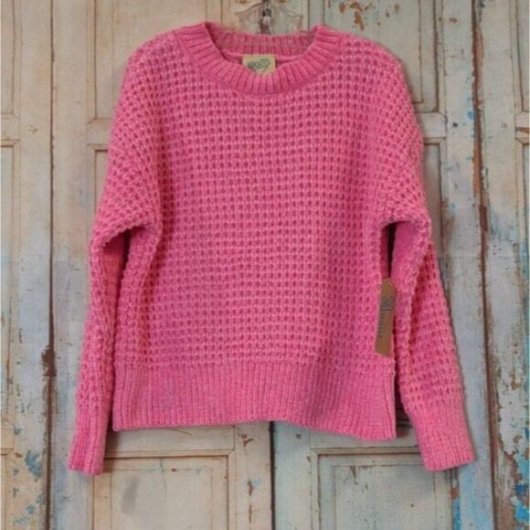 There Abouts Girls XXS 4/5 Bright Pink Sweater Polyester Pullover Round Neck - Picture 2 of 9